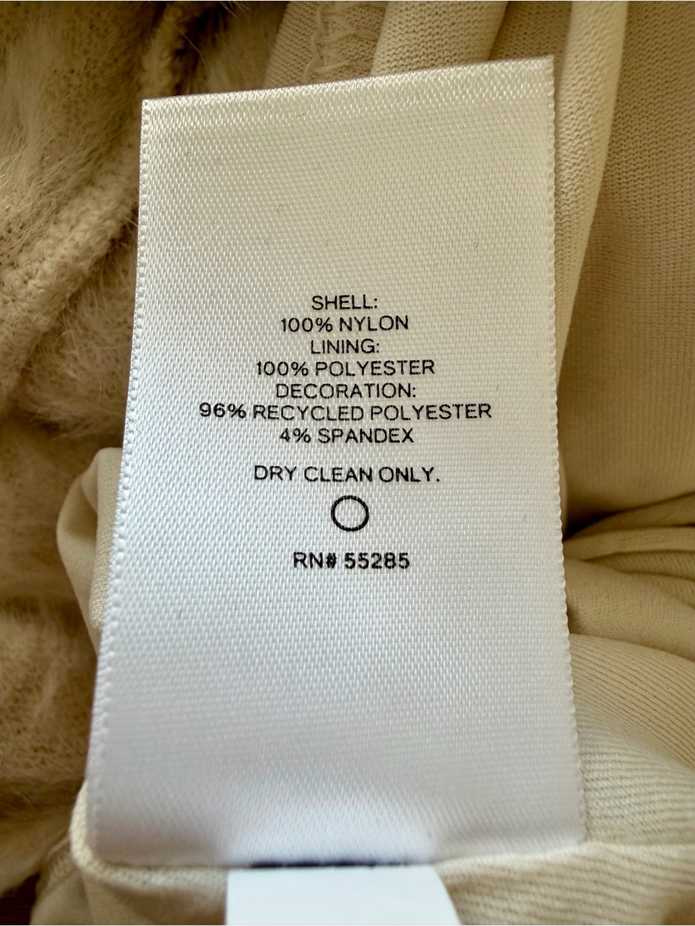 NWOT Express Cream Sleeveless Faux-Fur Bodycon Dress Size Small - Picture 4 of 4